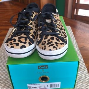 EUC Kate spade leopard tennis shoes